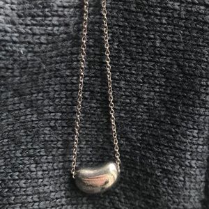 Tiffany Small Bean Silver Necklace